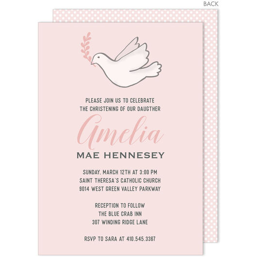 Pink Dove Invitations